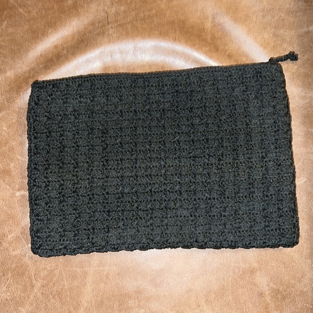 Black Crochet Style Clutch Purse Classic